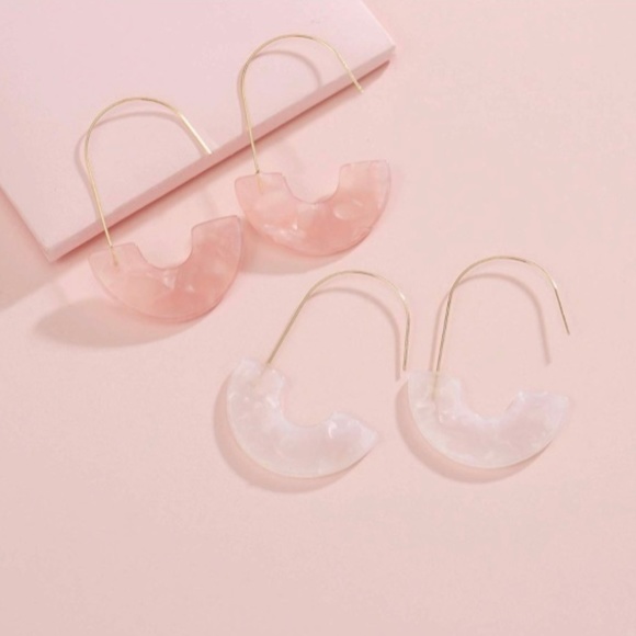 Jewelry - 2/$20 BaubleBar Style Acrylic Hoops Earrings